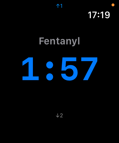 Fentanyl 1:57 — active, counting down